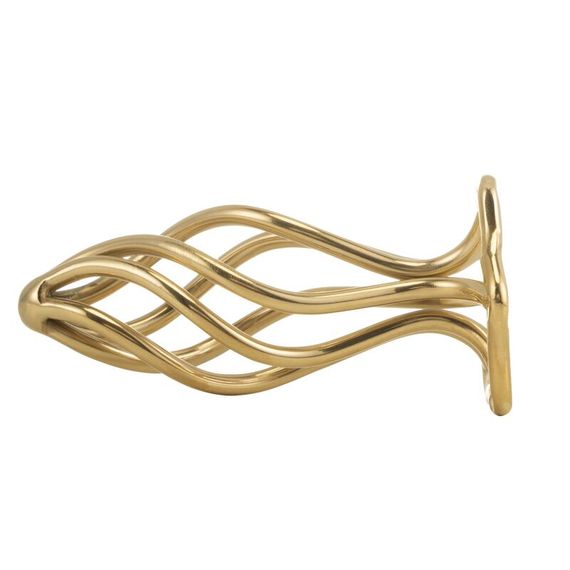 Анальна пробка LOCKINK SEVANDA Hollow Spiral Golden Metal Anal Plug - L size | Зображення 3