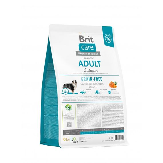 Корм сухий Brit Care Dog Grain-free Adult для дорослих собак малих і середніх порід беззерновий з лососем 3 кг | Зображення 2
