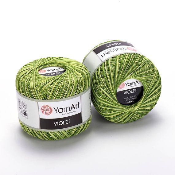 Пряжа YarnArt Violet Melange номер кольору 0188 бавовна 100% пряжа ярнарт віолет меланж