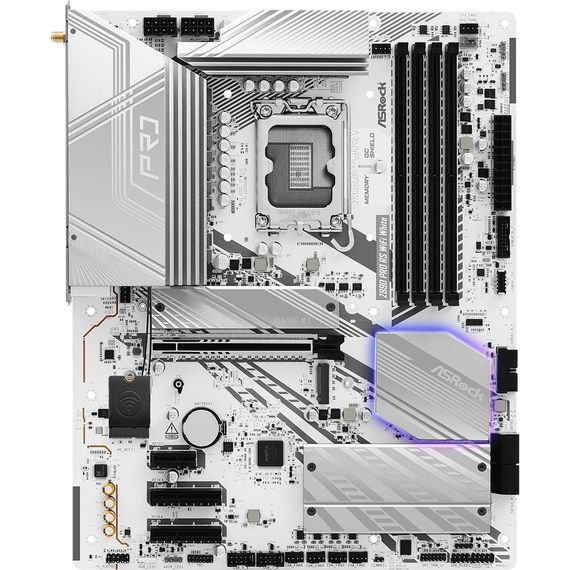 AsRock Z890 PRO RS WIFI WHITE (1851/Z890, 4*DDR5, PCIex16, HDMI/DP/TB4, 4xSATA, 4xM.2, 2.5Glan, 7.1c | Зображення 3