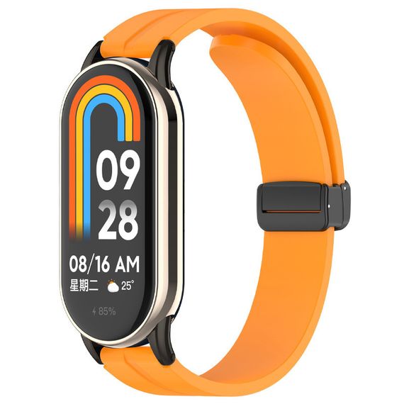 Ремінець Line Magnetic для Xiaomi Mi Band 9/8 Помаранчевий / Orange