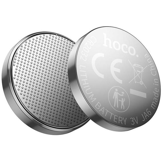 Батарейки Hoco JA6 (CR2032) Button 5 pcs Silver