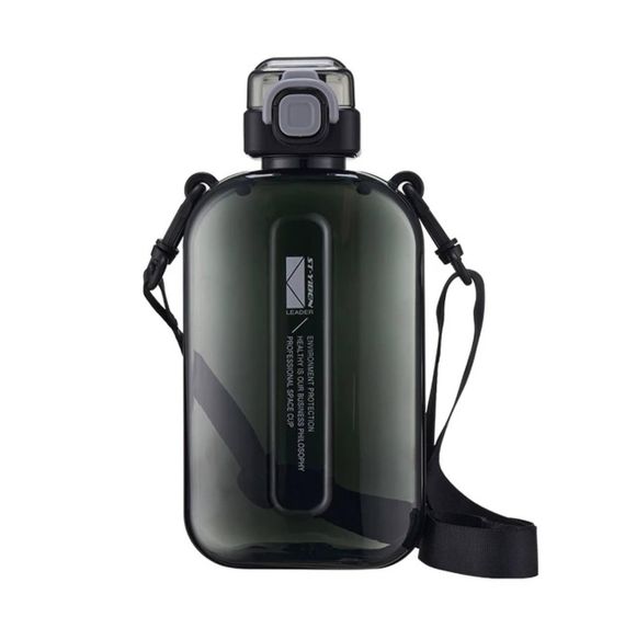 Пляшка для води із BPA-free пластику 750 мл. Вугільно-чорна