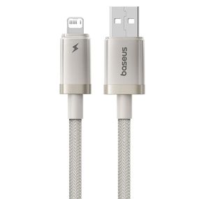 Дата кабель Baseus Titanium Alloy Fast Charging USB to Lightning 2.4A (1m) (P10378102) Galaxy Titanium Gold