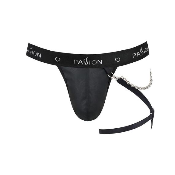 Чоловічі трусики танга з підв’язкою Passion Thong Bill XXL/XXXL, чорні | Зображення 4