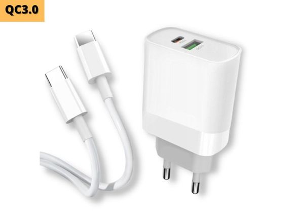 Сетевое зарядное устройство блок питания для телефона и планшета XPRO L64 QC3.0 18W Type-C to Type-C белый (33593-01) | Зображення 1