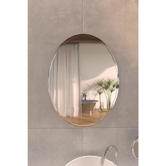 Дзеркало Lidz Latwa 140.07.11 (1) 650х800 настінне овальне з декором LD78LA6580 | Зображення 2