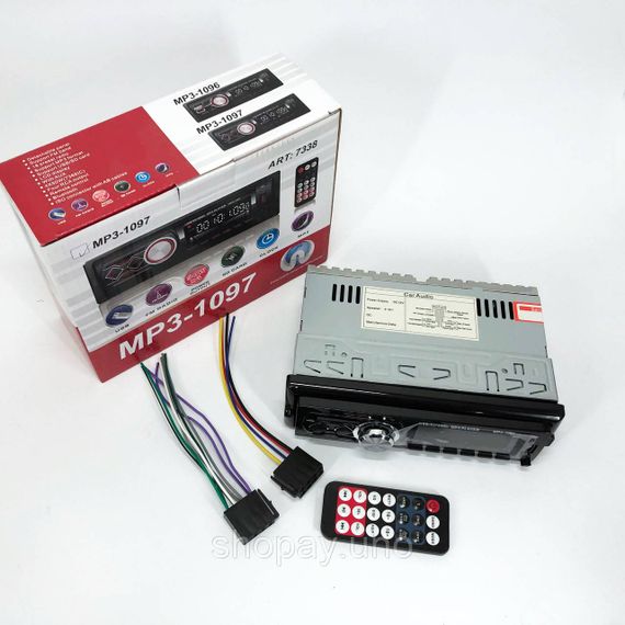 Магнітола в машину з флешкою MP3-1097 BT ISO, Бездискові автомагнітоли 1 din, Автомагнітофон 1din ML-83 | Зображення 5