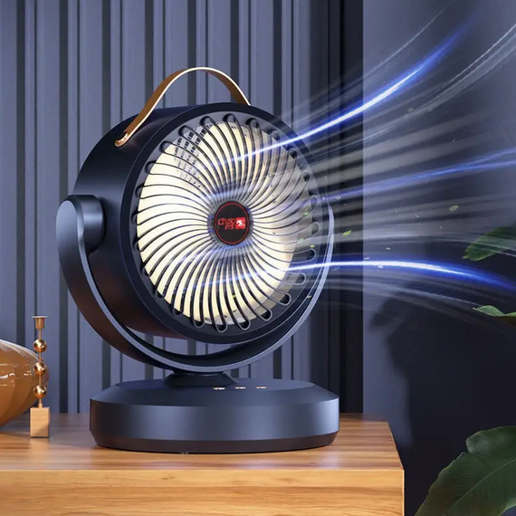 Аккумуляторный мини вентилятор VU-05/FS-25 с поворотом / Вентилятор Mini fan с LED-подсветкой и USB | Зображення 4