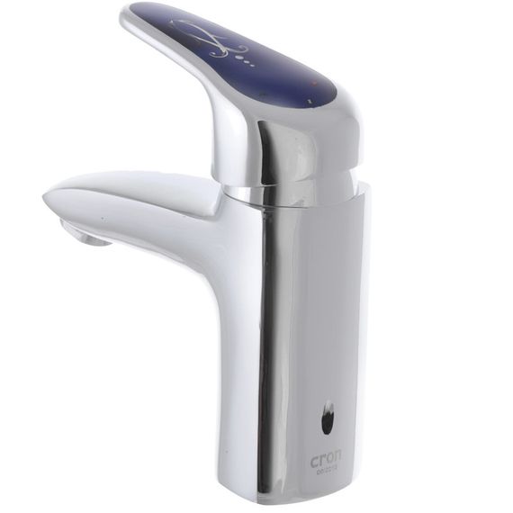 Смеситель для умывальника Cron Magic 001 (синяя ручка) (CR0104) | Зображення 1