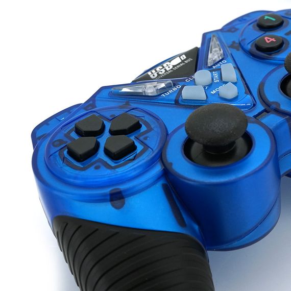 Геймпад проводной для ПК USB-908 USB 2.0 Double Shock (Blue),Blister | Зображення 3