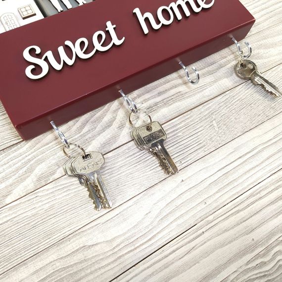 Ключница Sweet home деревянная Мастерская мистера Томаса 28см х 30 см х 3 см сосна | Зображення 4