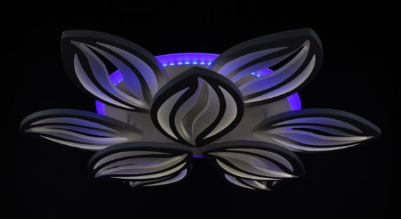 Люстра світлодіодна стельова LED світильник для квартири на стелю лед з пультом 25941 Білий 10х70х70 см. | Зображення 9
