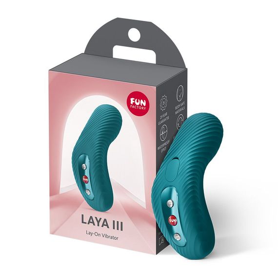 Накладний вібратор Fun Factory LAYA III Bottle Green, ефект постукування пальцем | Зображення 5