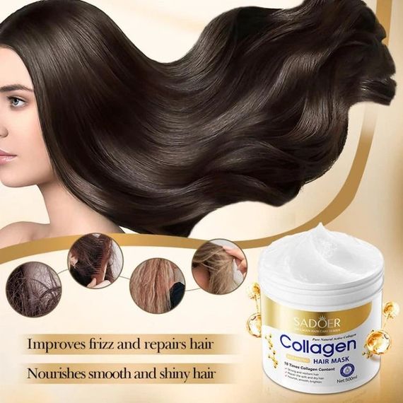 Маска для відновлення волосся з колагеном Sadoer Collagen Hair Mask, 500г | Зображення 1