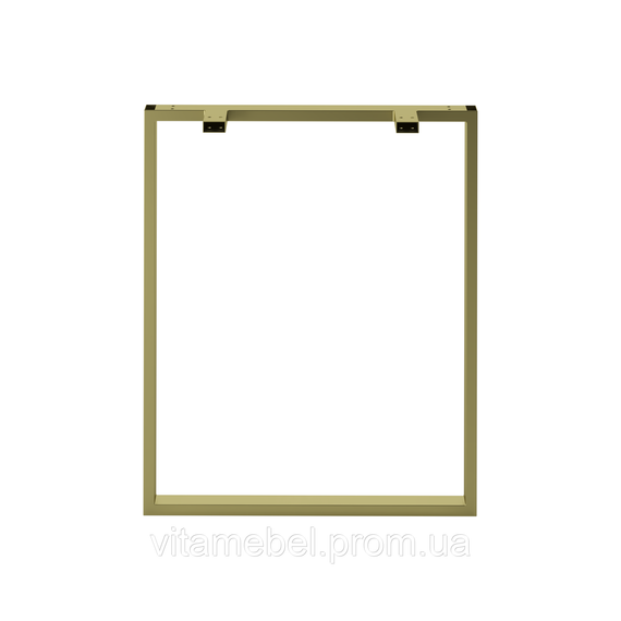Комплект опор для стола из металла 600×120mm, H=730mm (профильная труба: 40x20mm) Золото | Зображення 1