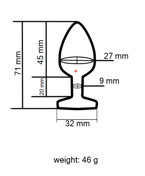 Анальна пробка з кристалом EGZO - Rose Gold Heart Plug Yellow size S Sex Aura | Зображення 2