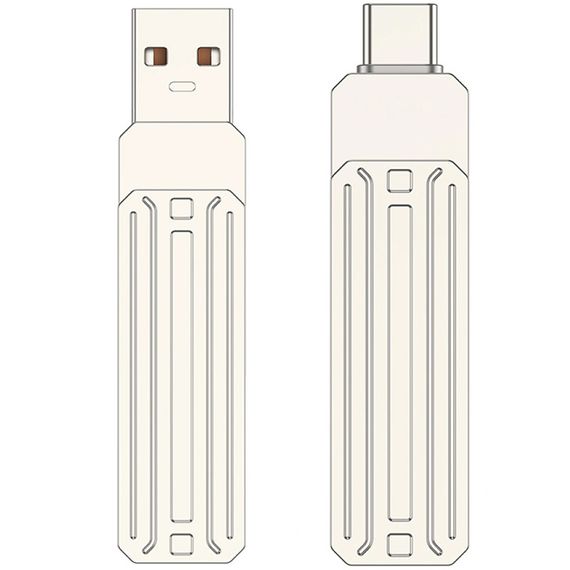 Флеш-накопичувач WIWU Wi-FD001 3in1 (USB-A/C/L) USB 3.0 — 256GB Silver | Зображення 3