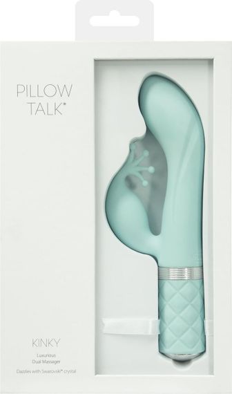Розкішний вібратор-кролик Pillow Talk - Kinky Teal з кристалом Сваровські, потужний Sex Aura | Зображення 8