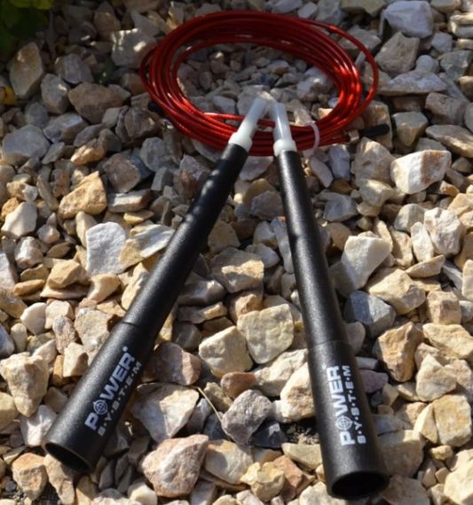 Скакалка швидкісна Power System PS-4033 Crossfit Jump Rope Red 2,8 м (PS-4033_Black-Red) | Зображення 2