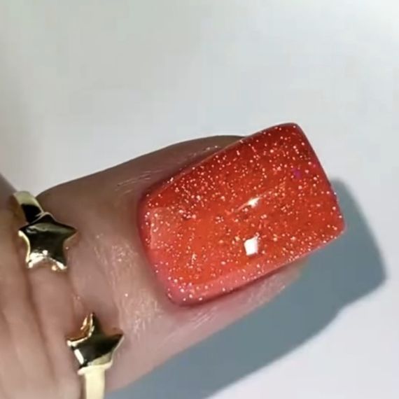 Светоотражающий жидкий полигель Crooz Crystal 06 (коралловый) 15мл