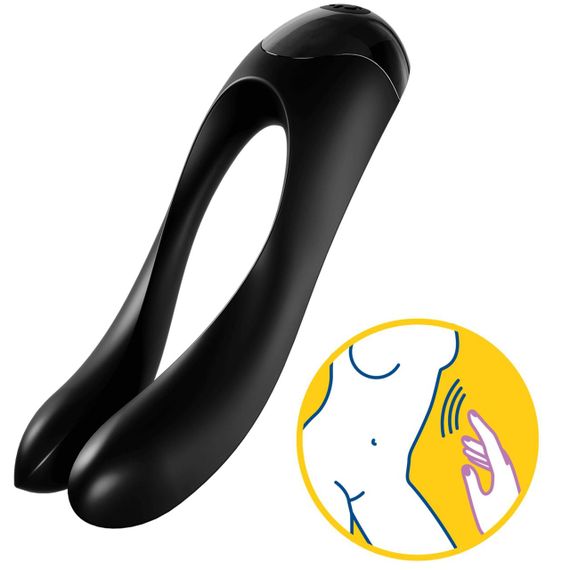 Вібратор на палець Satisfyer Candy Cane Чорний— компактний для стимуляції ерогенних зон | Зображення 5