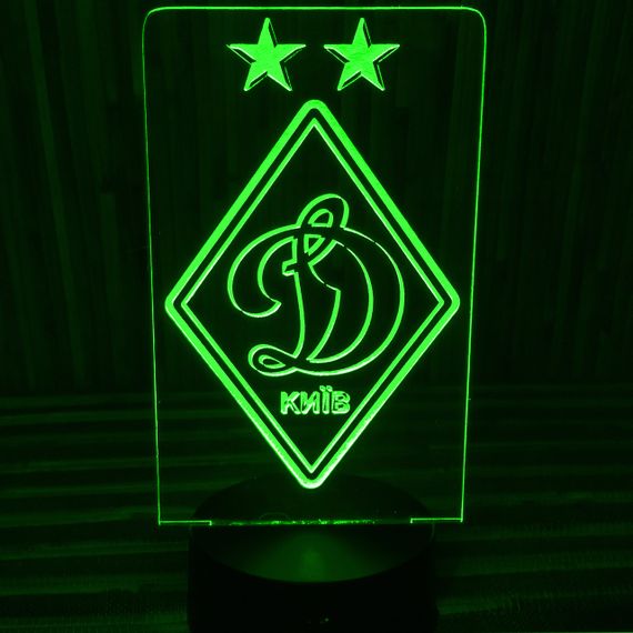 Акриловый светильник-ночник ФК Динамо зеленый tty-n000158