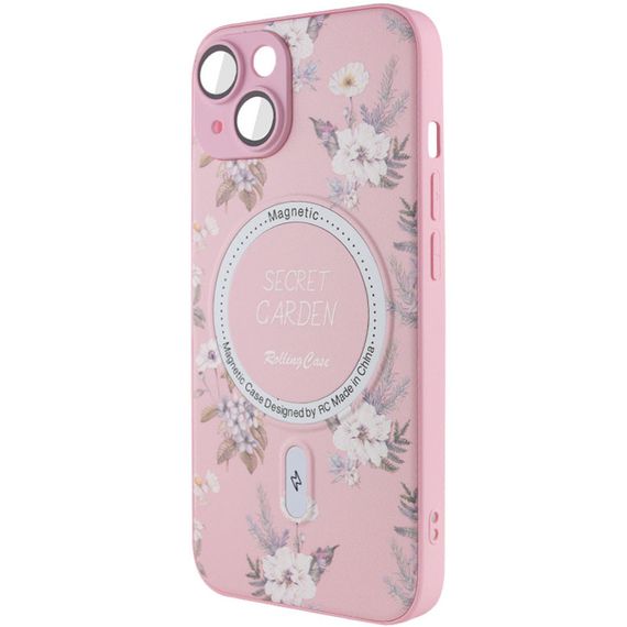 TPU+PC чохол Secret Garden with MagSafe для Apple iPhone 15 (6.1") Pink | Зображення 2