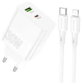 СЗУ Borofone BA75A PD30W+QC3.0 + Type-C + Lightning