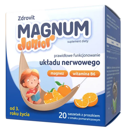 Магній для дітей Zdrovit Magnum Junior, 20 саше | Зображення 1