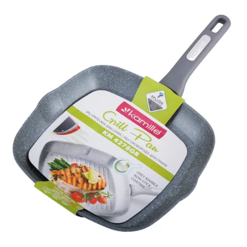 Сковорідка-гриль d28см алюміній а/п Granite 4278GR KAMILLE | Зображення 5
