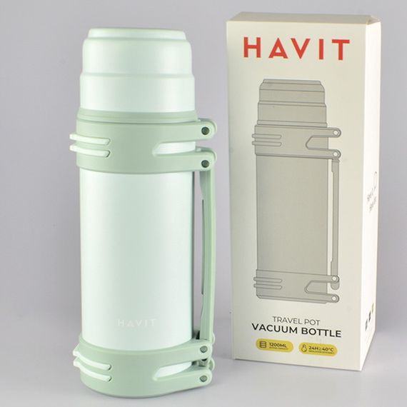 Термос з нержавіючої сталі 1200 мл HAVIT HV-TM008 зелений | Зображення 3
