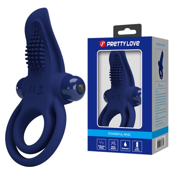 Ерекційне кільце - Pretty Love Powerful Ring Vibro Stimulator Blue sexstyle