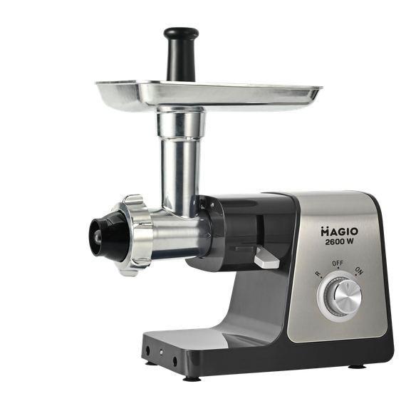 М'ясорубка електрична Magio MG-262, 2600 Вт, з металевим шнеком і реверсом, для дому та кухні | Зображення 2