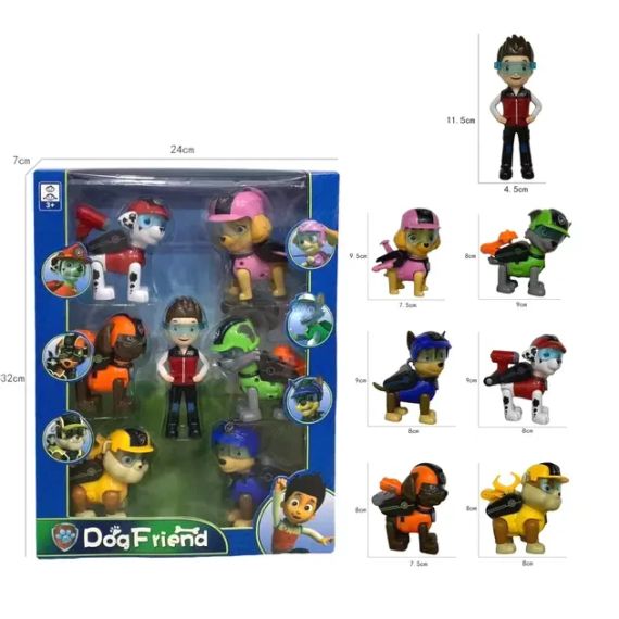 Набор фигурок из мультика Щенячий патруль 6050A 7 персонажей | Зображення 8