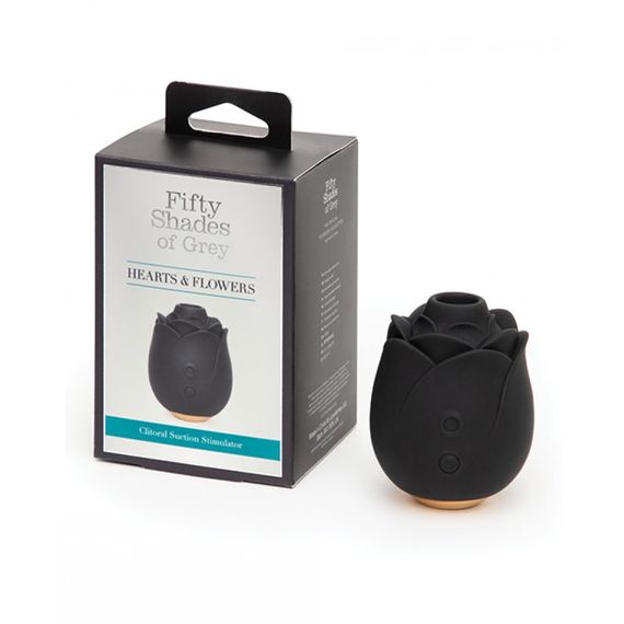 Клиторальный стимулятор в форме розы Fifty Shades of Grey Rose Clitoral Suction черного цвета sexstyle | Зображення 7