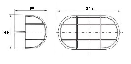 Светильник НПП1401 60W E27 IP65 овал белый Ny95000574 | Зображення 1