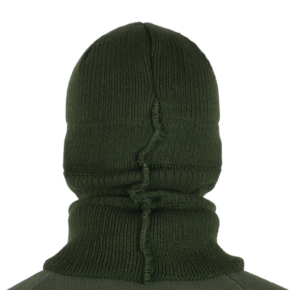 Шапка-балаклава вязаная на флисе олива | Зображення 5