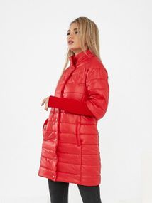 Довга куртка з відстібним рукавом, арт.205/2, червоний