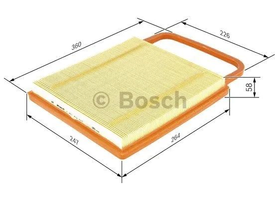 Фільтр повітряний VW POLO, SKODA FABIA, BOSCH (1457433574) | Зображення 7