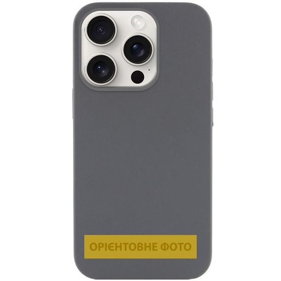 Чохол Silicone Case (AA) NO LOGO with MagSafe для Apple iPhone 17 Air (6.5") Сірий / Dark Gray
