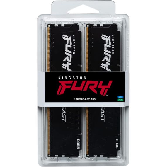 Модуль памяти для компьютера DDR5 128GB (4x32GB) 5600 MHz Beast Black XMP Kingston Fury (ex.HyperX) (KF556C40BBK4-128) | Зображення 4
