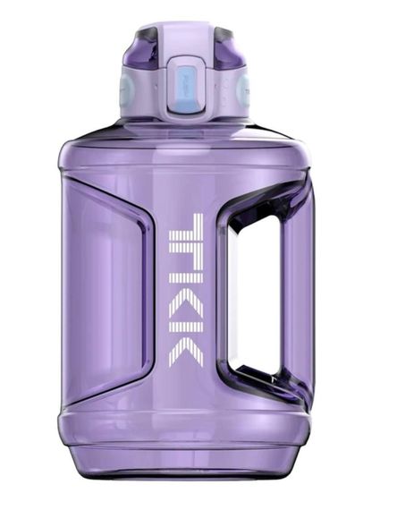 Спортивна пляшка TKK 2300 мл (2.3 л) — Фіолетовий Tritan BPA-free, ударостійка еко-пляшка з ручкою та клапаном | Зображення 1
