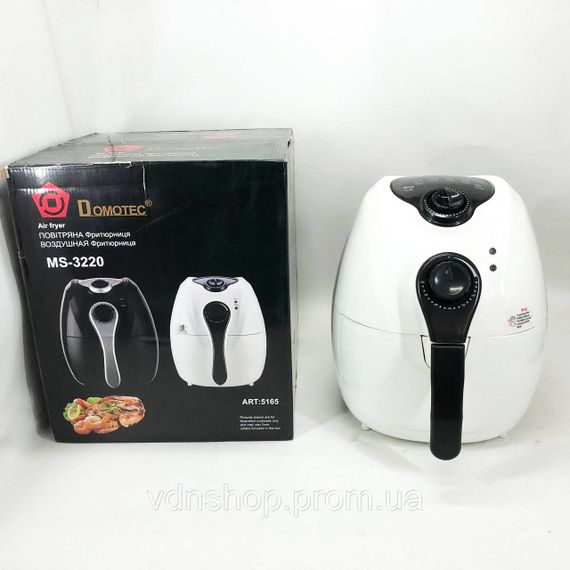 Фритюрница без масла прочная Domotec, Аэрофритюрница электрическая безмасляная, Аэрогриль воздушная ZK-11 | Зображення 8