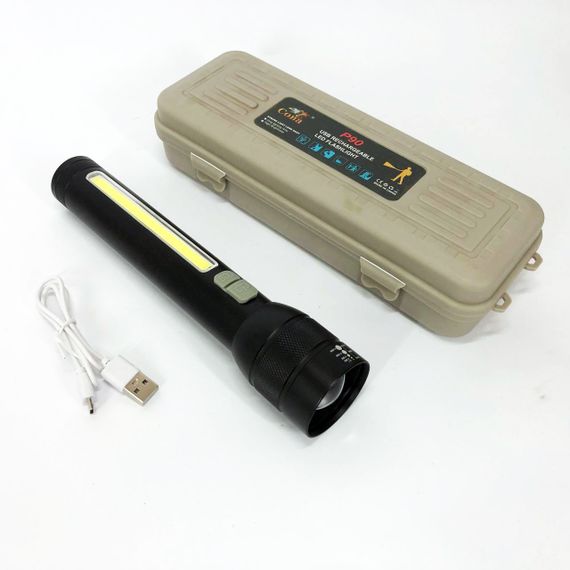 Ліхтарик потужний акумуляторний для дому CB-C23-P90+COB, Ліхтар акумуляторний LED ліхтар SG-17 | Зображення 4