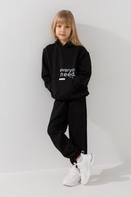 Костюм худі+штани для дівчинки Benini 241420 116 см Чорний shop (2000990947635)