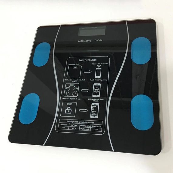 Умные напольные смарт-весы Scale TY-619 электронные с приложением на телефон LCD-дисплей VA-864 закаленное | Зображення 3