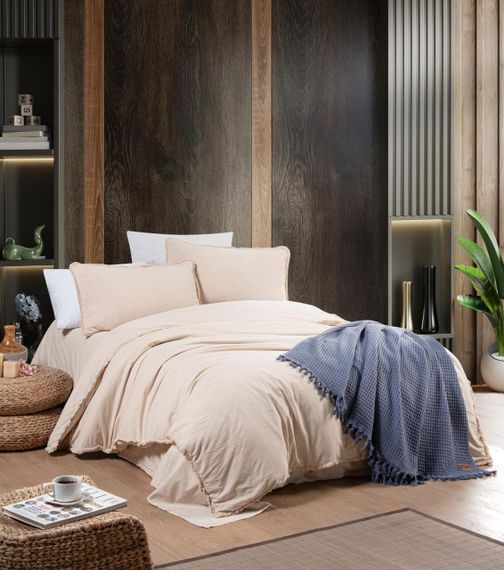 Постельное белье Sikel Stonewashed Soho Firfirli 200 х 220 см Bej