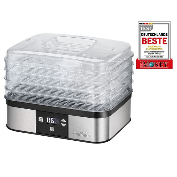 Сушарка для овочів, фруктів і грибів ProfiCook PC-DR 1116 з дисплеєм, таймером та 4 піддонами | Зображення 8