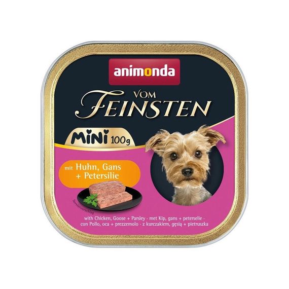 Вологий корм для собак малих порід з куркою та гусем Animonda Vom Feinsten Adult Mini, 100 гр